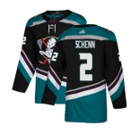 Youth Anaheim Ducks #2 Luke Schenn Authentic Black Teal Alternate Hockey Jersey