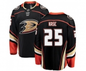 Youth Anaheim Ducks #25 Ondrej Kase Fanatics Branded Black Home Breakaway Hockey Jersey