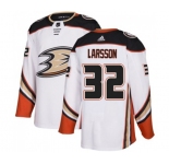 Youth Anaheim Ducks #32 Jacob Larsson Authentic White Away Hockey Jersey