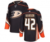 Youth Anaheim Ducks #42 Josh Manson Authentic Black Home Hockey Jersey