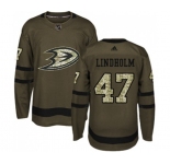 Youth Anaheim Ducks #47 Hampus Lindholm Authentic Green Salute to Service Hockey Jersey