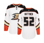 Youth Anaheim Ducks #52 Julius Nattinen Authentic White Away Hockey Jersey