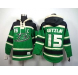 nhl jerseys anaheim ducks #15 getzlaf green[pullover hooded sweatshirt patch C]