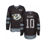 Men Adidas Nashville Predators #10 Colton Sissons Black 1917-2017 100th Anniversary Stitched NHL Jersey