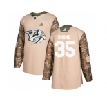 Men Adidas Nashville Predators #35 Pekka Rinne Camo Authentic 2017 Veterans Day Stitched NHL Jersey