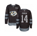 Men's Adidas Nashville Predators #14 Mattias Ekholm Authentic Black 1917-2017 100th Anniversary NHL Jersey