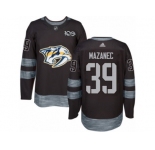 Men's Adidas Nashville Predators #39 Marek Mazanec Authentic Black 1917-2017 100th Anniversary NHL Jersey