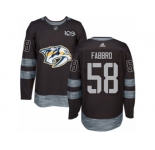 Men's Adidas Nashville Predators #58 Dante Fabbro Authentic Black 1917-2017 100th Anniversary NHL Jersey