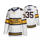 Men's Predators #35 Pekka Rinne White Authentic 2020 Winter Classic Stitched Hockey Jersey