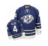 Men's Reebok Nashville Predators #4 Ryan Ellis Authentic Blue Third NHL Jersey