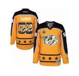 Men's Reebok Nashville Predators #58 Dante Fabbro Authentic Gold Home 2017 Stanley Cup Final NHL Jersey New Style