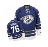 Men's Reebok Nashville Predators #76 P.K Subban Premier Blue Third NHL Jersey