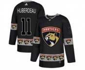 Florida Panthers #11 Jonathan Huberdeau Black Team Logos Fashion Jersey