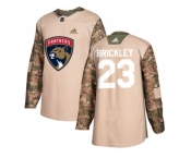 Men Adidas Florida Panthers #23 Connor Brickley Camo Authentic 2017 Veterans Day Stitched NHL Jersey