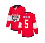 Men Adidas Florida Panthers #5 Aaron Ekblad Red Home Authentic Stitched NHL Jersey