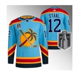 Men's Florida Panthers #12 Eric Staal Blue 2023 Stanley Cup Final Reverse Retro Stitched Jersey
