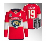 Men's Florida Panthers #19 Matthew Tkachuk Red 2023 Stanley Cup Final Stitched Jerse