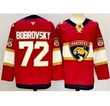 Men's Florida Panthers #72 Sergei Bobrovsky Red 2024-25 Home Stitched Hockey Jersey
