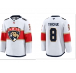 Men's Florida Panthers #8 Brady Tkachuk White Stitched Hockey away jersey