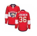Men's Reebok Florida Panthers #36 Jussi Jokinen Authentic Red Home NHL New Jersey
