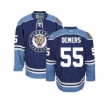 Men's Reebok Florida Panthers #55 Jason Demers Authentic Navy Blue Third NHL Jersey