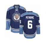 Men's Reebok Florida Panthers #6 Alex Petrovic Authentic Navy Blue Third NHL Jersey