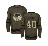 Men Adidas Buffalo Sabres #40 Robin Lehner Green Salute to Service Stitched NHL Jersey