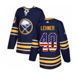 Men's Adidas Buffalo Sabres #40 Robin Lehner Authentic Navy Blue USA Flag Fashion NHL Jersey