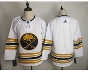 Men's Adidas Buffalo Sabres Blank Authentic White 50th anniversary NHL Jersey