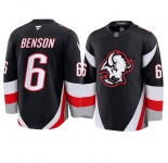 Men's Buffalo Sabres #6 Zach Benson Black Alternate Stitched Hockey Jersey