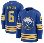 Men's Buffalo Sabres #6 Zach Benson Blue Stitched Hockey Jersey