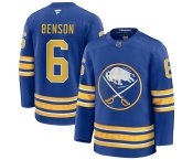 Men's Buffalo Sabres #6 Zach Benson Blue Stitched Hockey Jersey