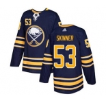 Men's Sabres #53 Jeff Skinner Navy Blue Home Stitched Hockey Jersey