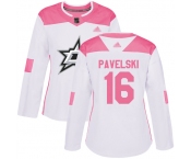 Dallas Stars #16 Joe Pavelski White Pink Authentic Fashion Women's Stitched Hockey Jersey