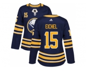 Women Adidas Buffalo Sabres #15 Jack Eichel Navy Blue Home Authentic Stitched NHL Jersey
