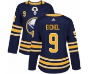 Women's Adidas Buffalo Sabres #9 Jack Eichel Authentic Navy Blue Home NHL Jersey
