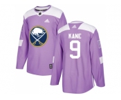 Youth Adidas Buffalo Sabres #9 Evander Kane Purple Authentic Fights Cancer Stitched NHL Jersey