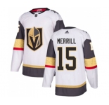 Adidas Vegas Golden Knights #15 Jon Merrill Authentic White Away NHL Jersey