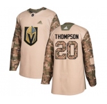Adidas Vegas Golden Knights #20 Paul Thompson Authentic Camo Veterans Day Practice NHL Jersey