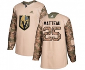 Adidas Vegas Golden Knights #25 Stefan Matteau Authentic Camo Veterans Day Practice NHL Jersey