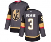 Adidas Vegas Golden Knights #3 Brayden McNabb Authentic Gray Home NHL Jersey