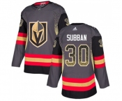 Adidas Vegas Golden Knights #30 Malcolm Subban Authentic Black Drift Fashion NHL Jersey
