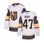 Adidas Vegas Golden Knights #47 Luca Sbisa Authentic White Away NHL Jersey