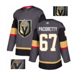 Adidas Vegas Golden Knights #67 Max Pacioretty Authentic Gray Fashion Gold NHL Jersey