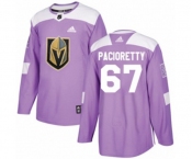 Adidas Vegas Golden Knights #67 Max Pacioretty Authentic Purple Fights Cancer Practice NHL Jersey