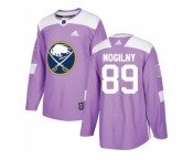 Men Adidas Buffalo Sabres #89 Alexander Mogilny Purple Authentic Fights Cancer Stitched NHL Jersey