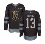 Men Adidas Vegas Golden Knights #13 Brendan Leipsic Authentic Black 1917-2017 100th Anniversary NHL Jersey