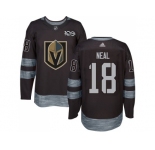 Men Adidas Vegas Golden Knights #18 James Neal Black 1917-2017 100th Anniversary Stitched NHL Jersey