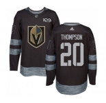 Men Adidas Vegas Golden Knights #20 Paul Thompson Authentic Black 1917-2017 100th Anniversary NHL Jersey