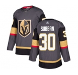 Men Adidas Vegas Golden Knights #30 Malcolm Subban Authentic Gray Home NHL Jersey